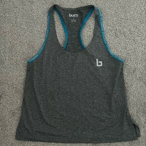 Women’s Burn Boot Camp stretchy athletic Racerback tank top, size small